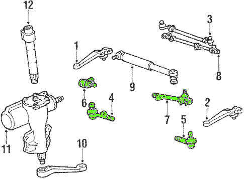 Complete Tie Rod End Kit for Toyota Land Cruiser FJ60 FJ62 81-90