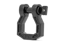 D-Ring - Forged, Pair, Black