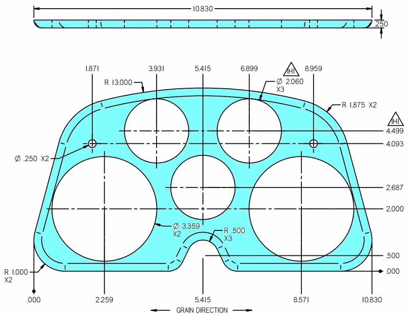 Billet Gauge Cluster and Dash Panels Land Cruiser FJ40-2137