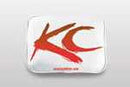COVER - 5X7 RECT WHITE VINYL W/RED KC (PR)-0