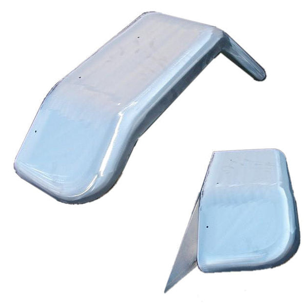 Aluminum Front Fenders w/ Inner Skirt (pair) Stock Width-0