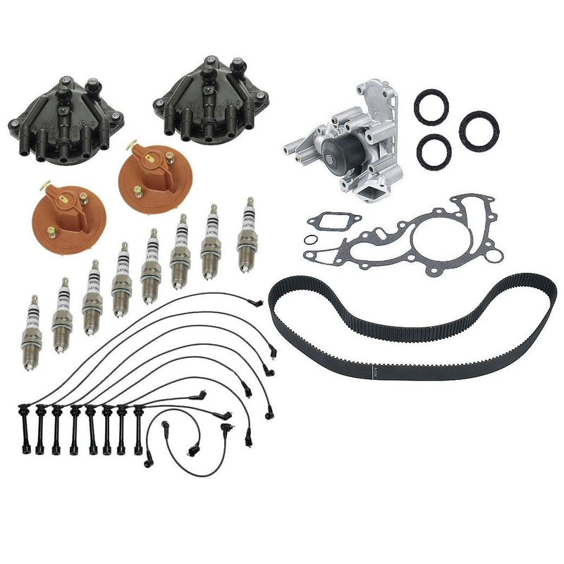TUNE UP TIMING BELT WATER PUMP KIT LEXUS LS400 SC400 Cap Rotor Wires Seals Plugs-0
