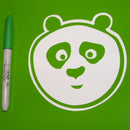 Panda Head Vinyl Sticker Car Window Kung Fu Panda 2-18920