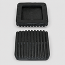 Pair of black rubber brake and clutch pedal pads