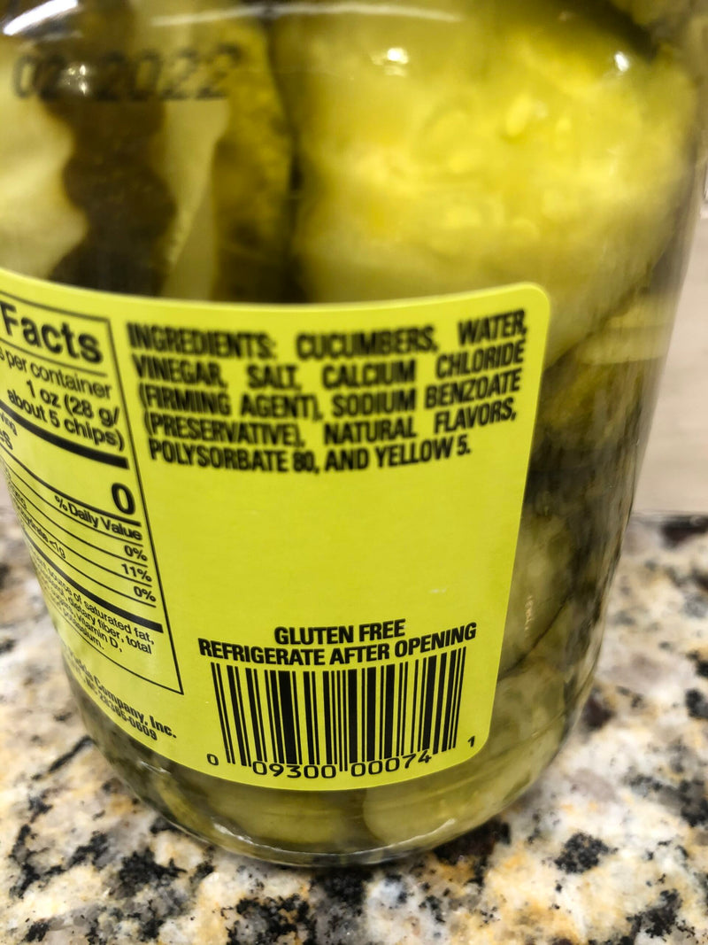 Mount Olive Kosher Hamburger Dill Chip Pickles 16 oz Mt Sandwich