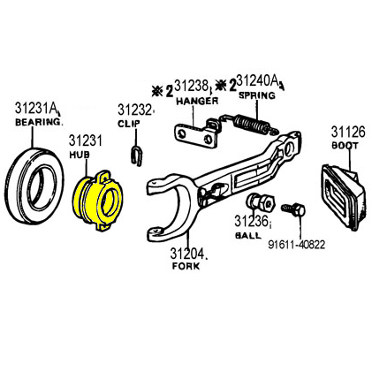 Clutch Release Bearing Hub for Toyota Land Cruiser 4 Speed 75-86 FJ40 FJ55 FJ60