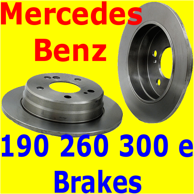 Rear Brake Rotors Mercedes Benz 190 260 300 e 124 201 (