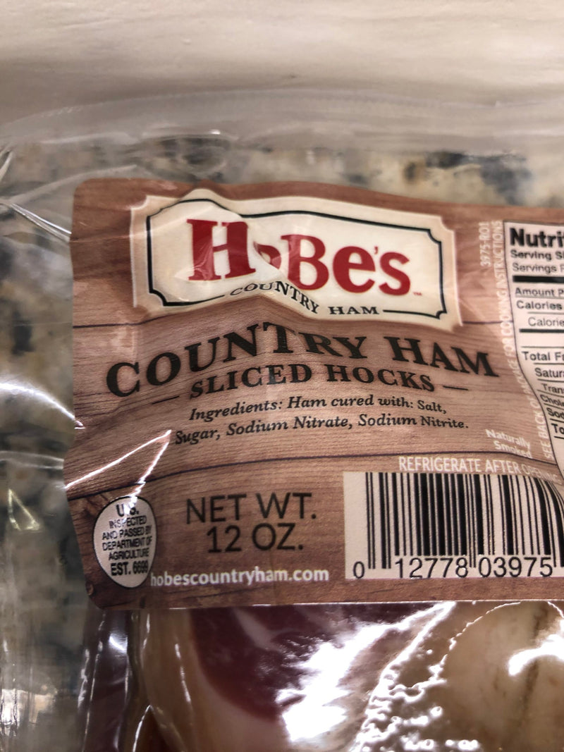 Hobes Country Sliced Pork Hocks Meat 12 Oz. Stew Country Ham Beans Seasoning