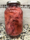 Hannah's Pickled Pig's Feet Jar Meat Snack Hot like Sausage Wieners 1/2 Quart