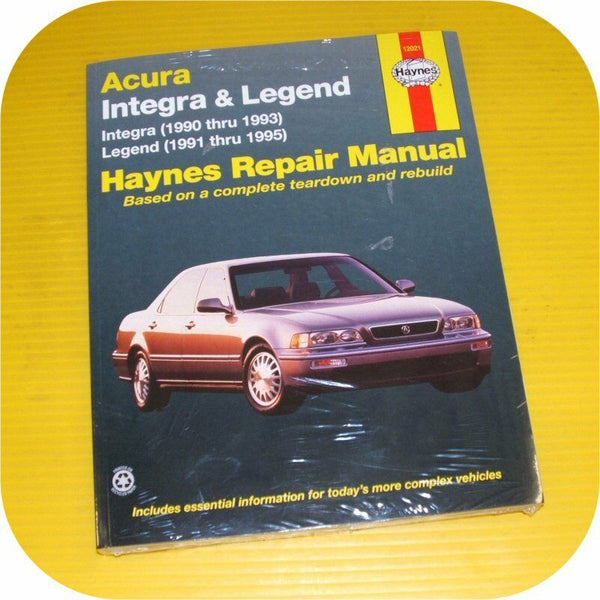 Repair Manual Book Acura Integra & Legend 90-95 owners