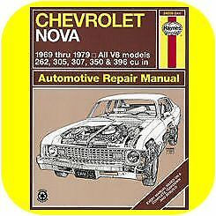 Repair Manual Book Chevrolet Nova 69-79 SS V8 Owners