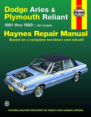 Repair Manual Book Dodge Aries & Plymouth Reliant 81-89