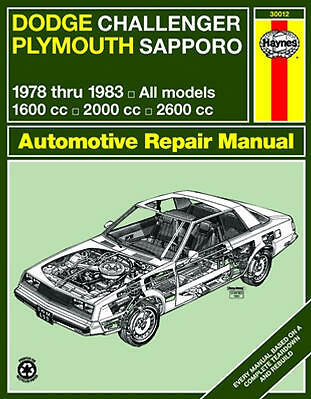 Repair Manual Book Dodge Challenger & Plymouth Sapporo