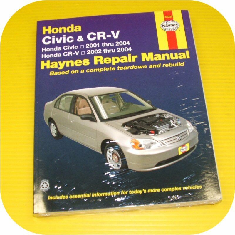 Repair Manual Book Honda Civic 01-04 CRV CR-V Owners