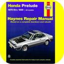 Repair Manual Book Honda Prelude CVCC 79-89 s si Owners