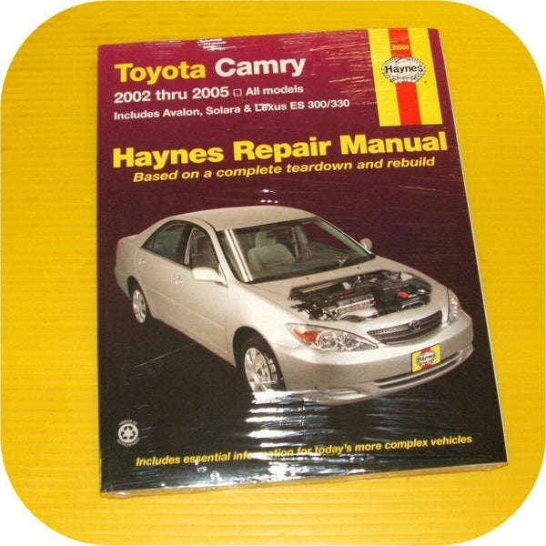 Repair Manual Book Toyota Camry Avalon Lexus ES 300 330