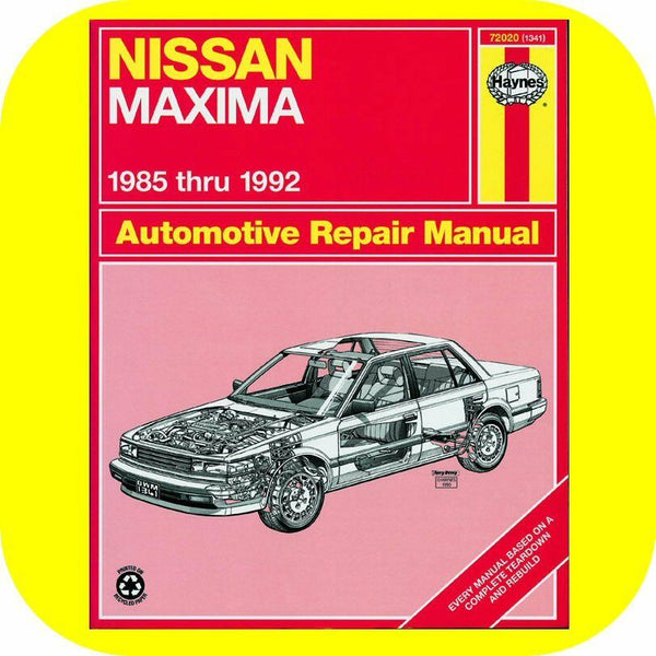 Repair Manual Book for Nissan Maxima 85-92 3.0 V6 GXE SE