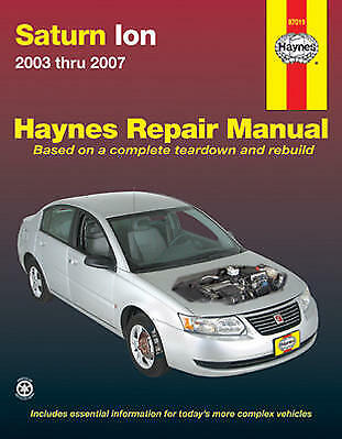 Workshop Repair Manual Book Saturn Ion 03-07 Owners