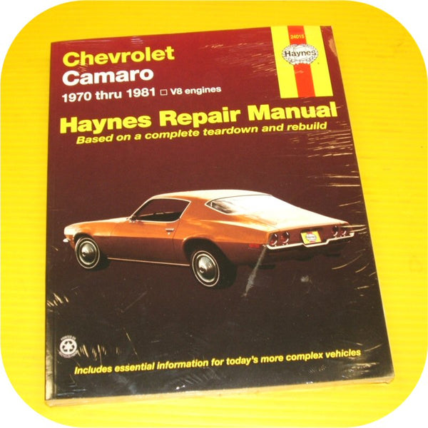 Repair Manual Book Chevy Camaro Z28 Berlinetta 70-81 V8