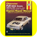 Repair Manual Book Chevy Caprice Impala Biscayne BelAir