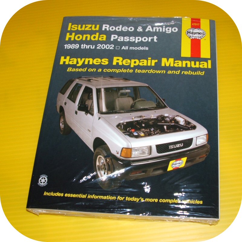 Repair Manual Book Isuzu Rodeo Amigo Honda Passport NEW