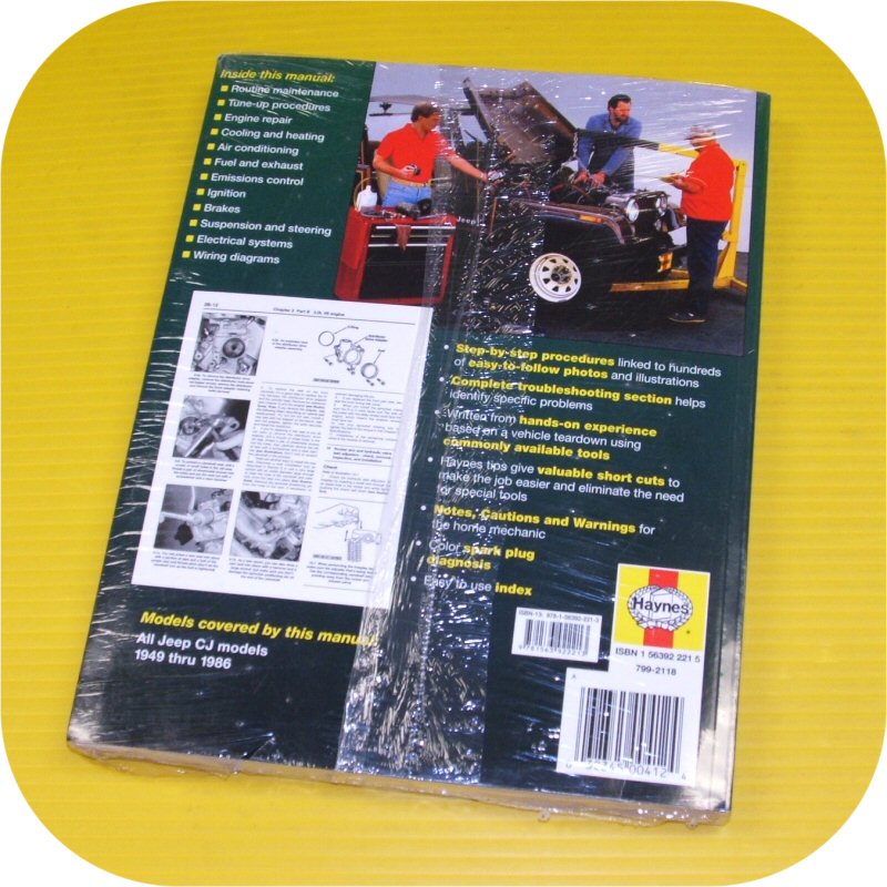 Repair Top Shop Manual Book Jeep CJ5 CJ7 CJ8 Scrambler