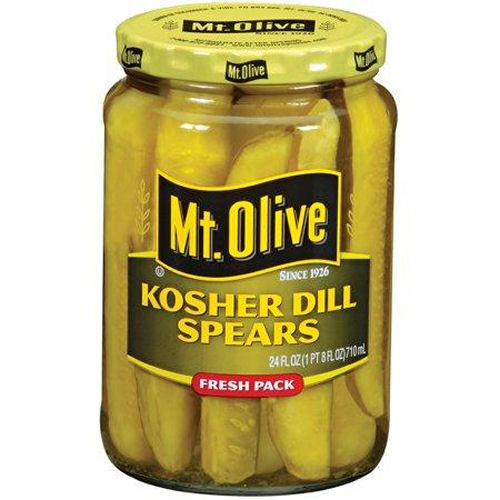 Mount Olive Kosher Dill Spears Pickles 24 oz Mt Deli