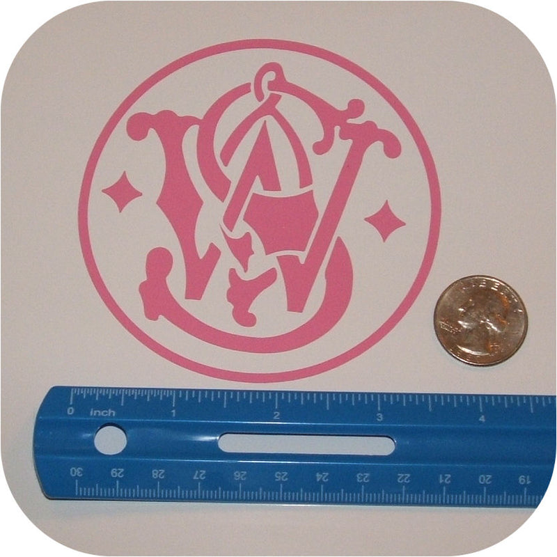 PINK Smith & Wesson Vinyl Sticker Hand Gun S&W M&P Model 29 357 38 44 Holster