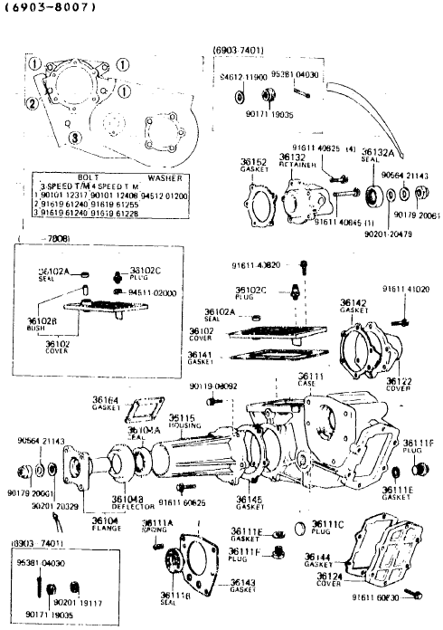 Transfer Case Rebuild Kit for Toyota Land Cruiser FJ40 FJ55 e-73