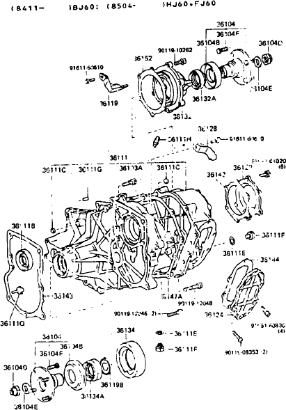 Transfer Case Rebuild Kit Land Cruiser FJ60 FJ62 85-90