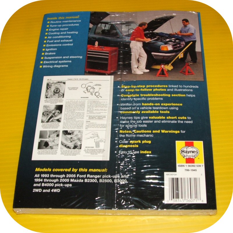 Repair Manual Book Ford Ranger Pickup Truck 93-05 NEW – JT Outfitters