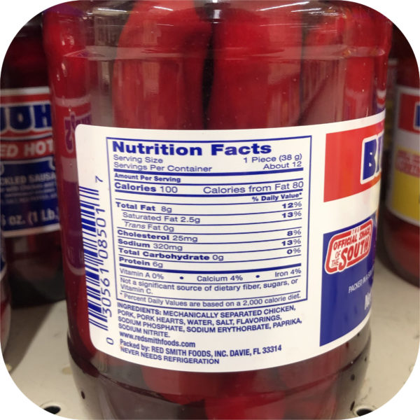 2 JARS Big John’s Pickled Pork Sausage 16 oz Jar Red Hots Meat Wieners ...