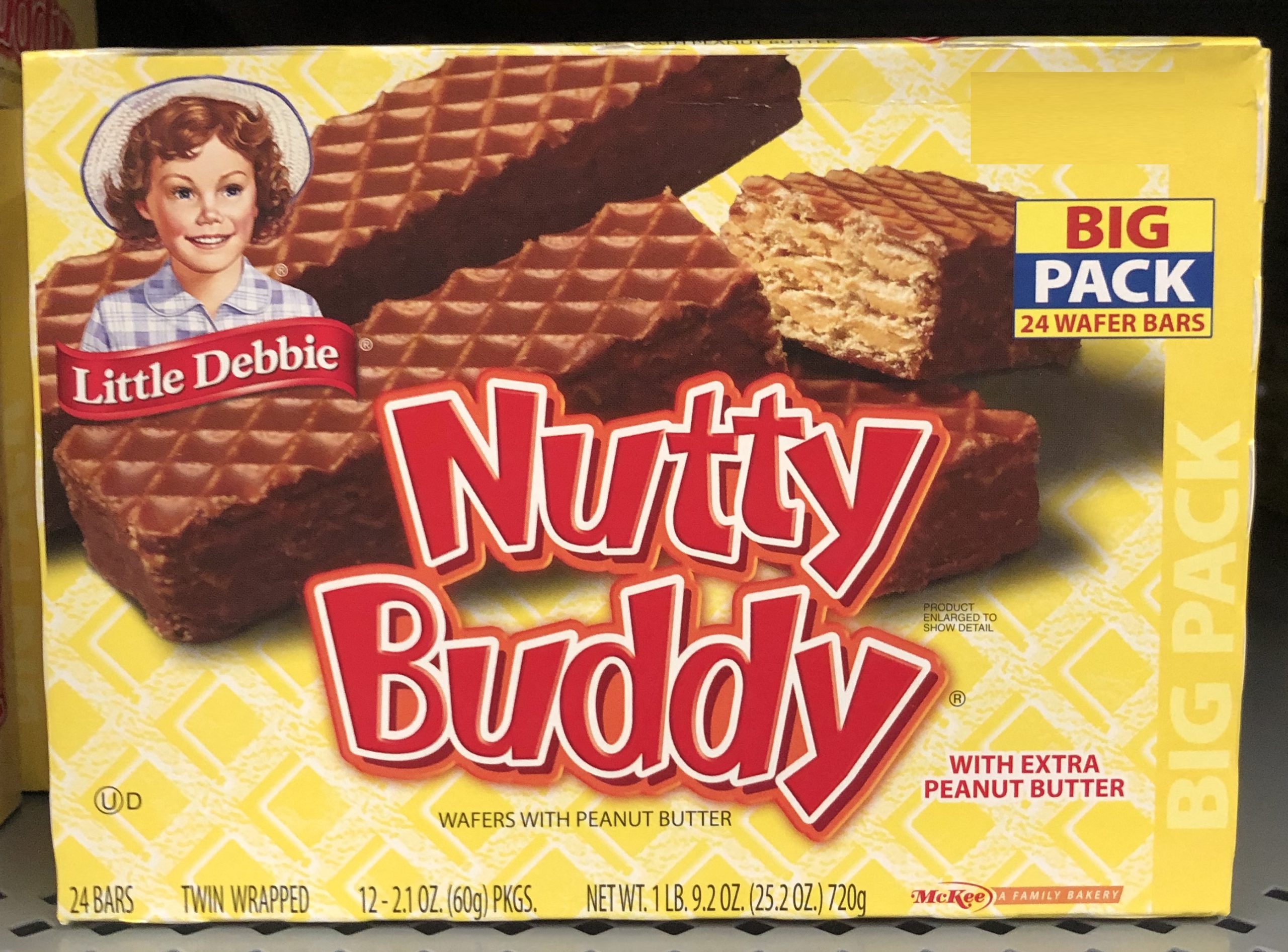 Little Debbie Nutty Buddy Wafer Bars Big Pack Chocolate Peanut Butter 