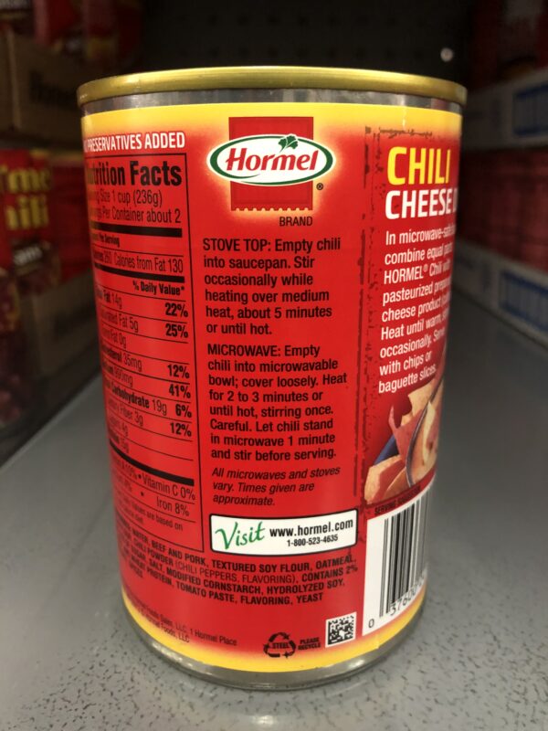 Hormel Chili with NO Beans 15 oz Hamburger Sauce Hot Dog Dip Bowl – JT ...