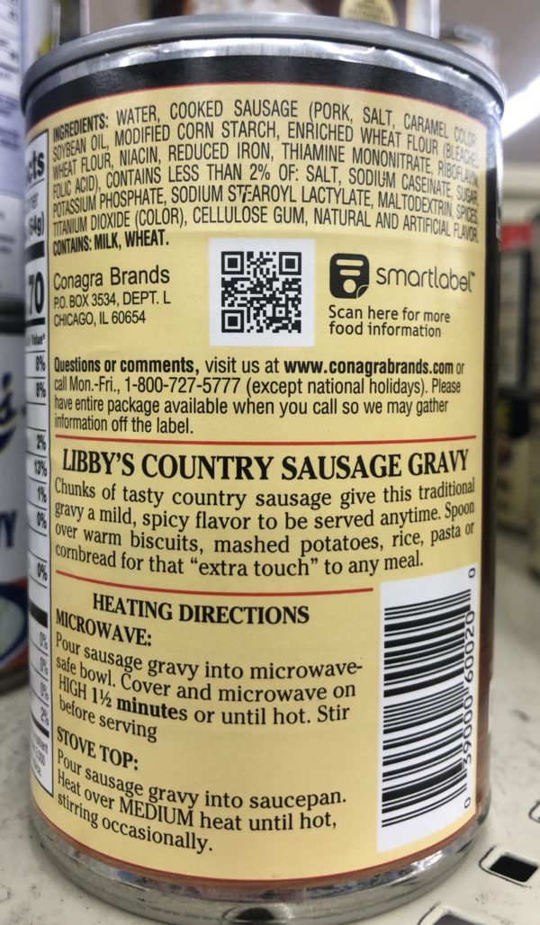 Libbys Country Sausage Gravy 15 oz Can breakfast and biscuits eggs – JT ...