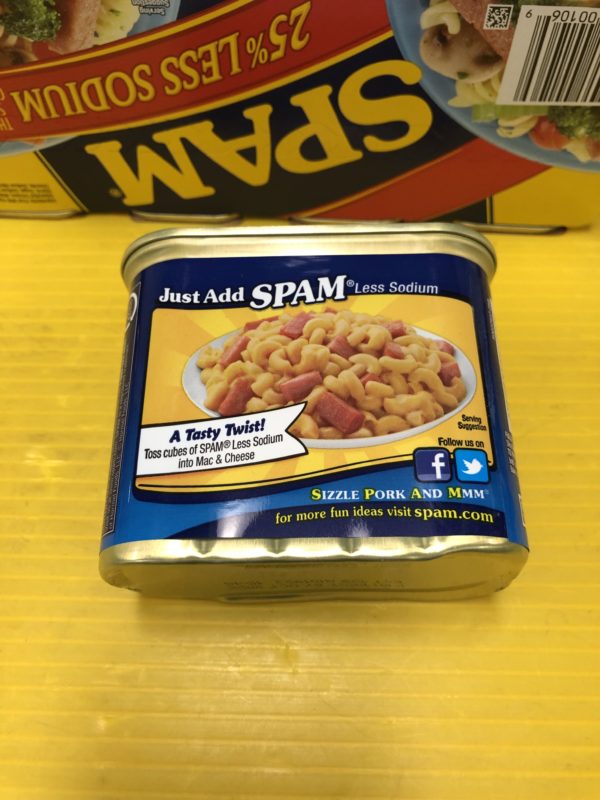 CANS Spam Less Sodium Oz Treet Lunch Meat Sandwich Eggs JT Outfitters