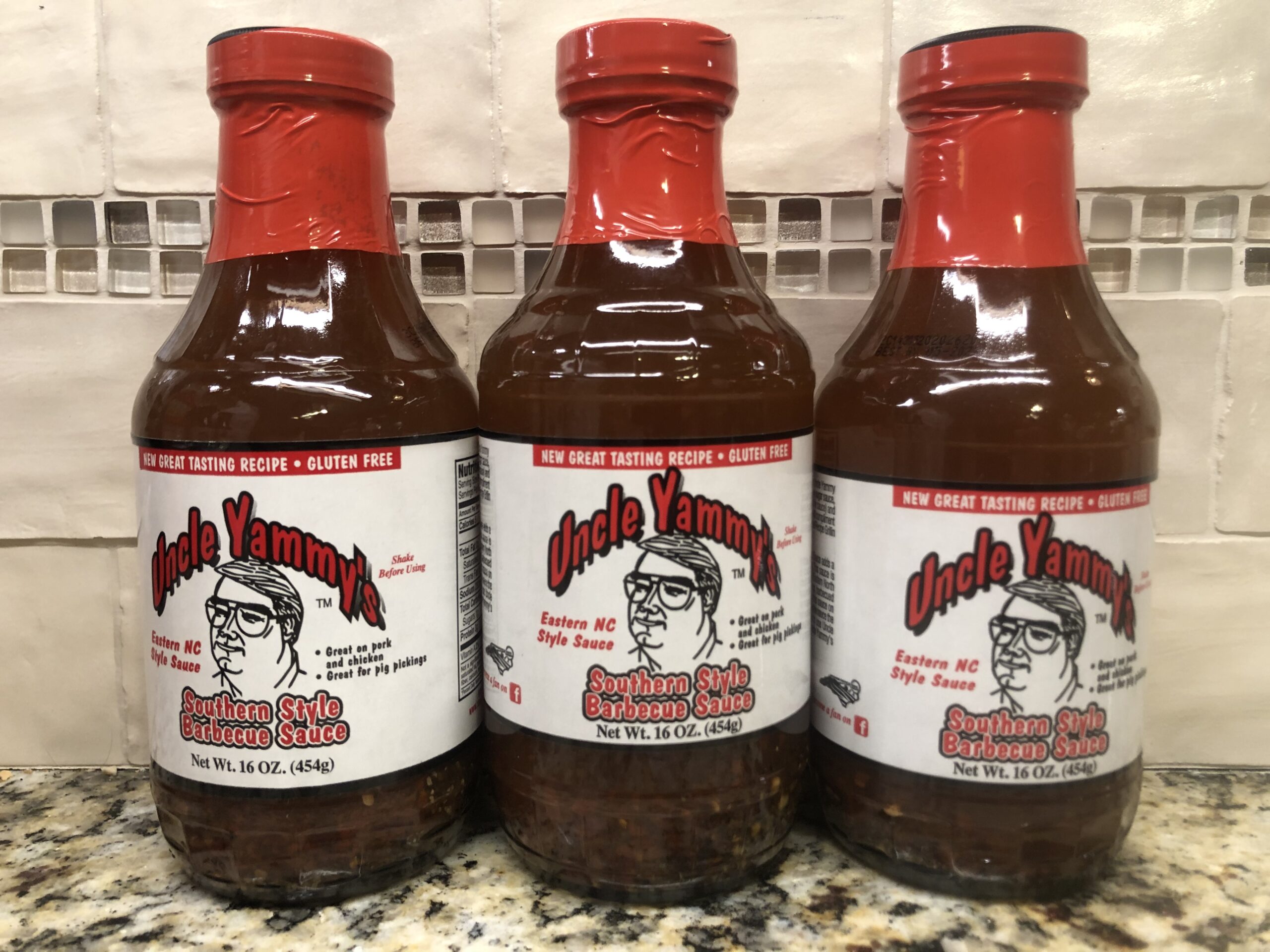 3 BOTTLES Uncle Yammy's Southern Style Barbeque Sauce BBQ Dip Fish Meat Chicken