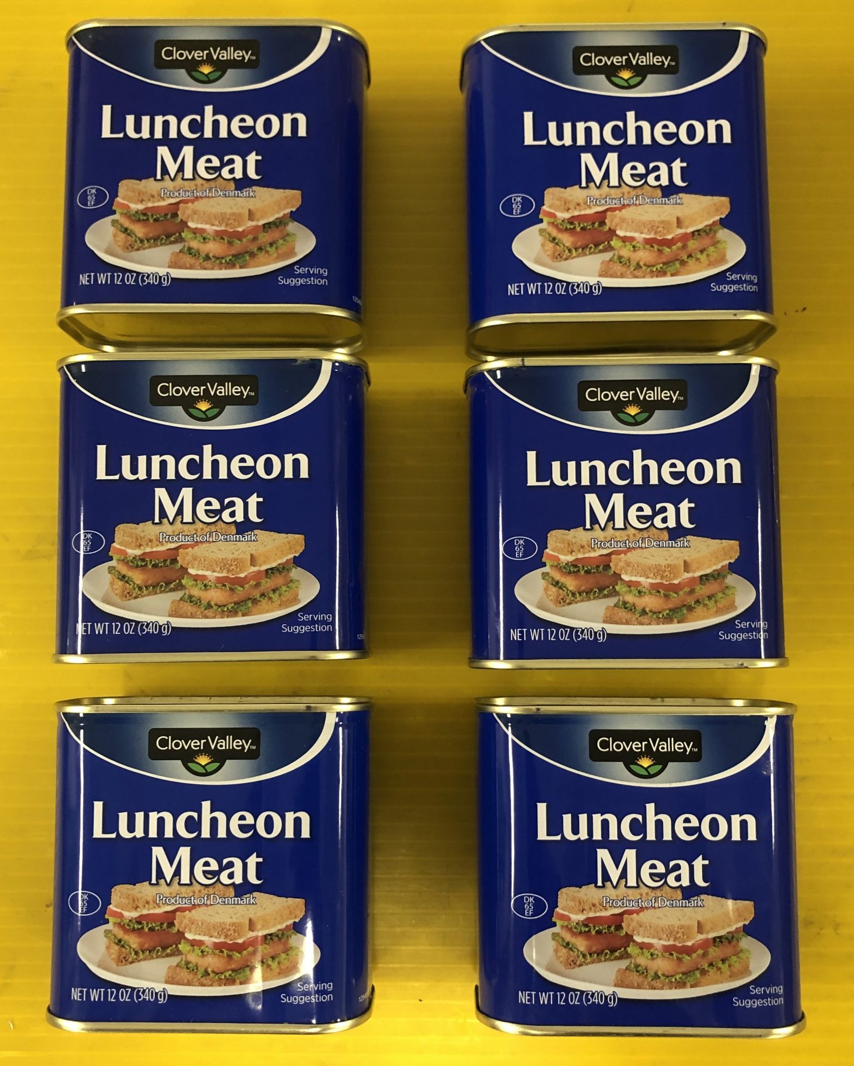 6 CANS Clover Valley Luncheon Meat 12 oz. like Spam Treet FREE SHIP