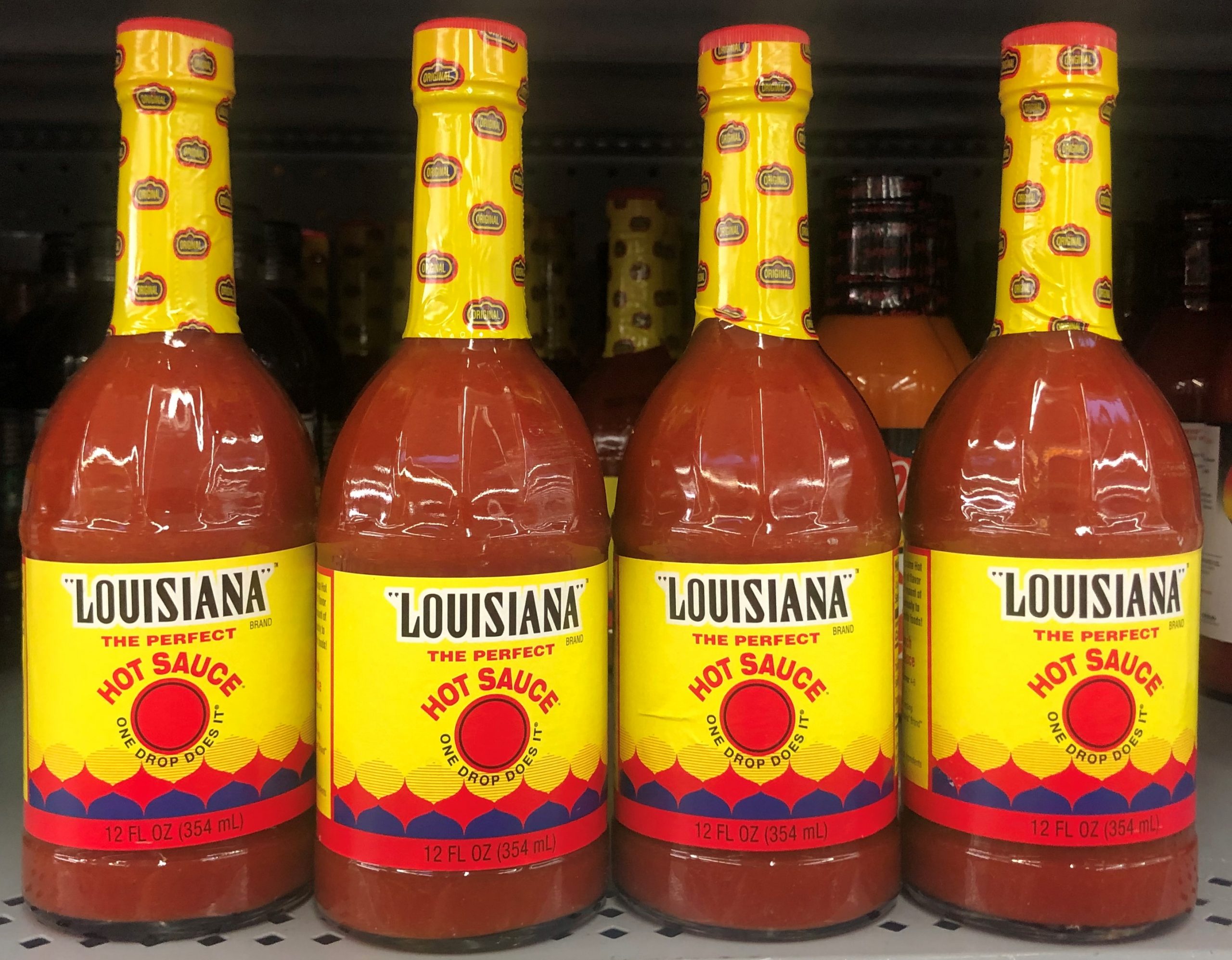 4 BOTTLES Perfect Louisiana Hot Sauce 12 oz Bottle Wing Tabasco Chili