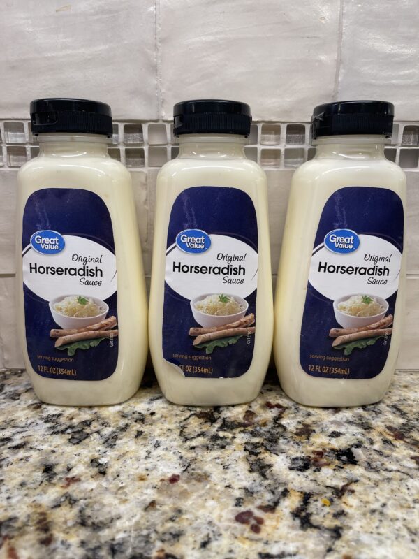 3 BOTTLES Great Value Original Horseradish Sauce 12 Oz Sauce Roast Beef ...