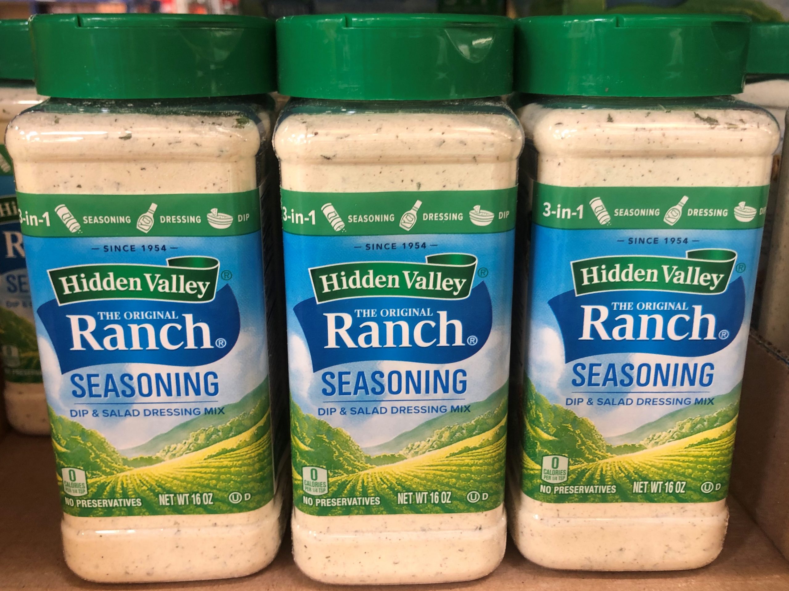 3 Jars Hidden Valley Original Ranch Salad Dressing Seasoning Mix 16 Oz