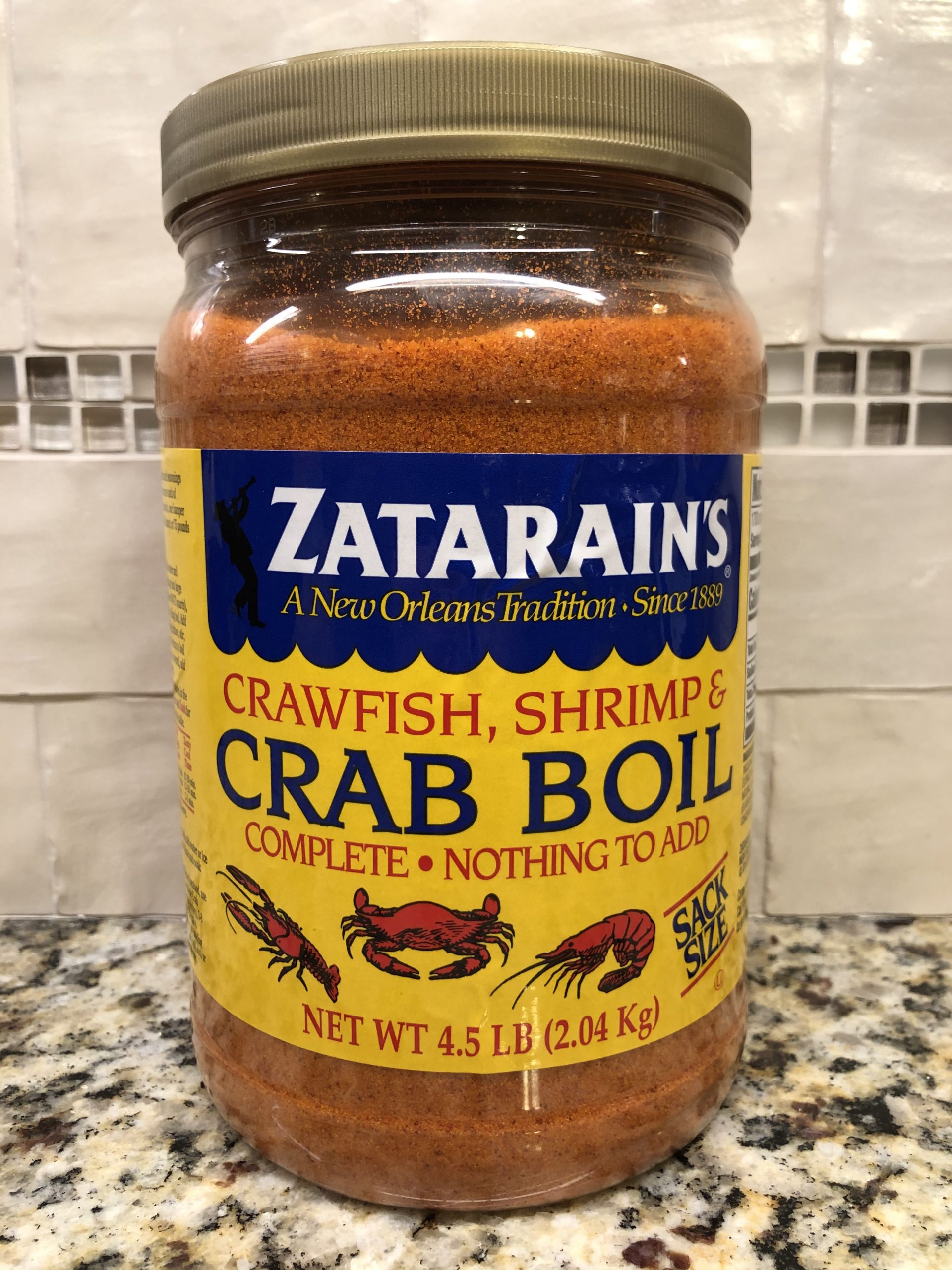 2 JARS Zatarain's Seasoning Crawfish Shrimp & Crab Boil 4.5 lb Fish Mix ...