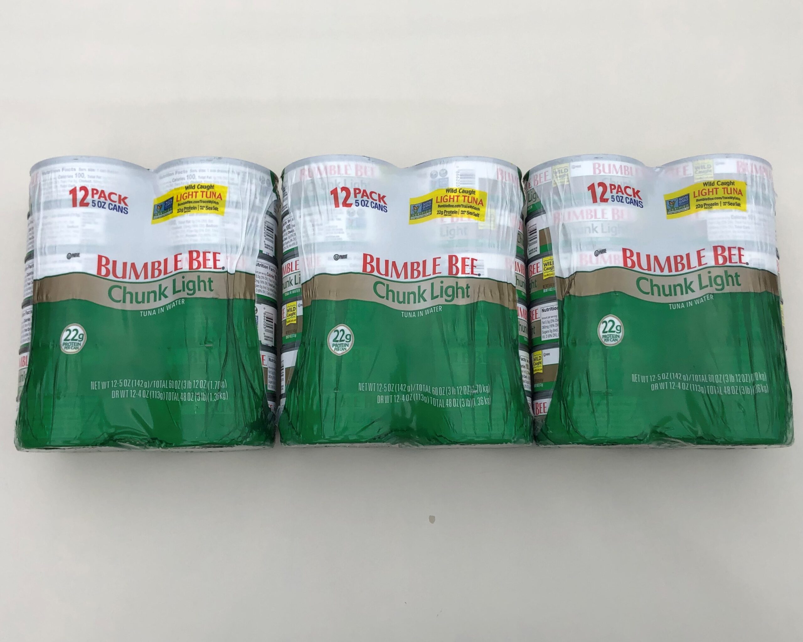 36 CANS Bumble Bee Chunk Light Tuna in Water 5 oz Can Protein FREE SHIP