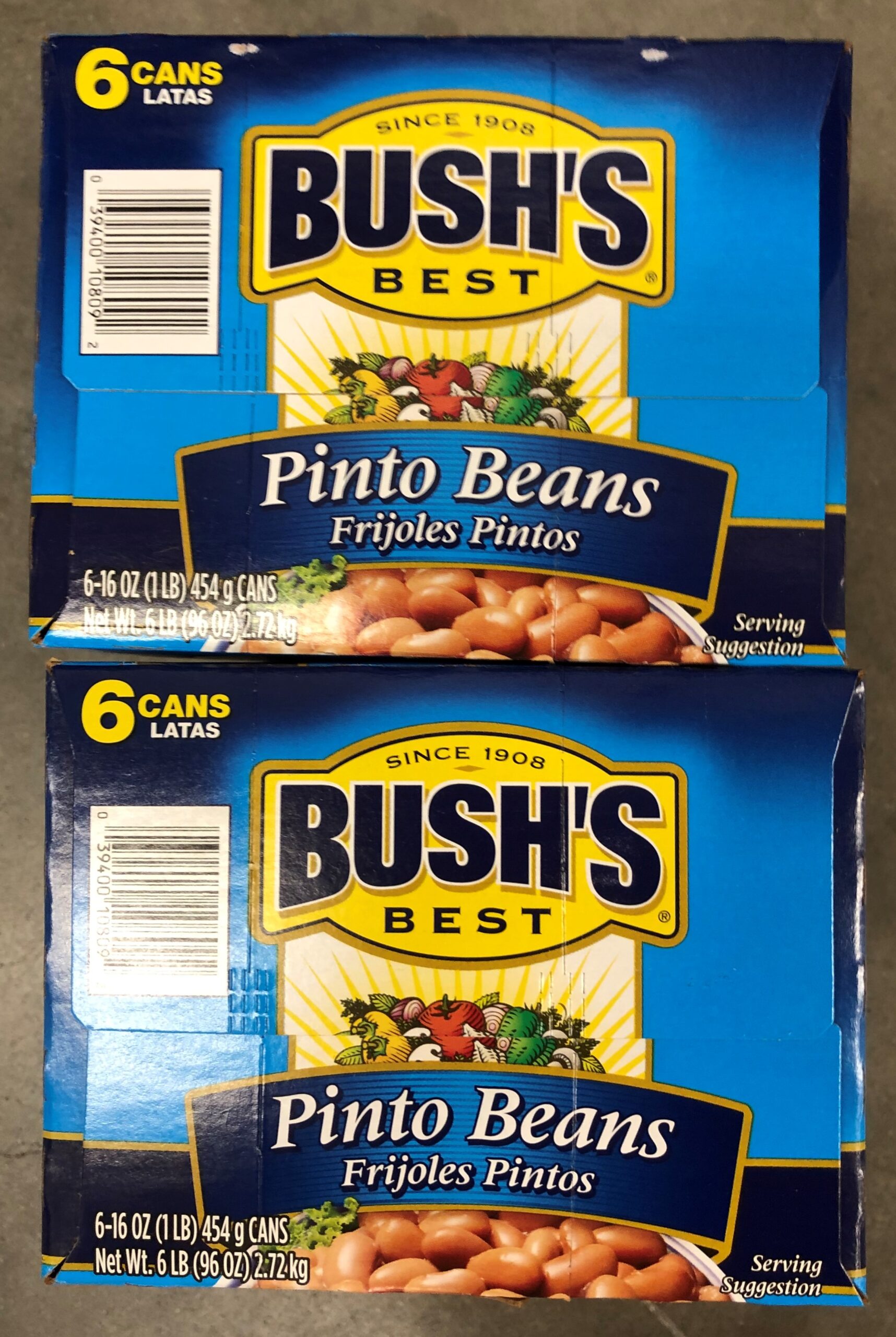 12 CANS Bush's Pinto Beans 15 oz Can Frijoles Pintos FREE SHIP