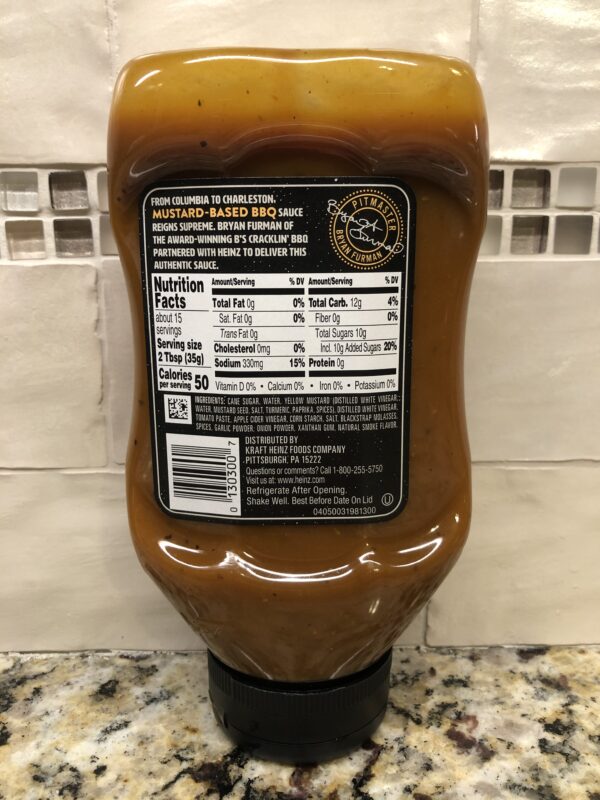 4 BOTTLES Heinz Carolina Mustard Style BBQ Sauce, 18.7 oz Dip Barbecue ...