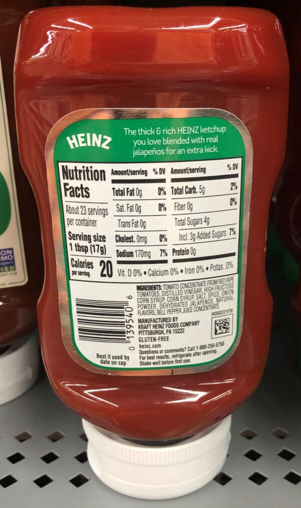 4 BOTTLES Heinz Jalapeno Tomato Ketchup 14 oz Catsup French Fries Hot ...