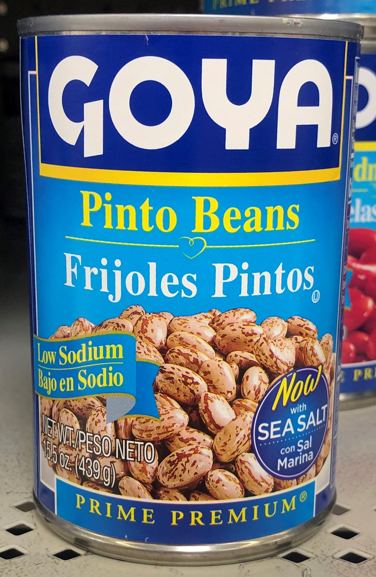 GOYA Pinto Beans 15.5 oz Can Frijoles Pintos Refried rice ...