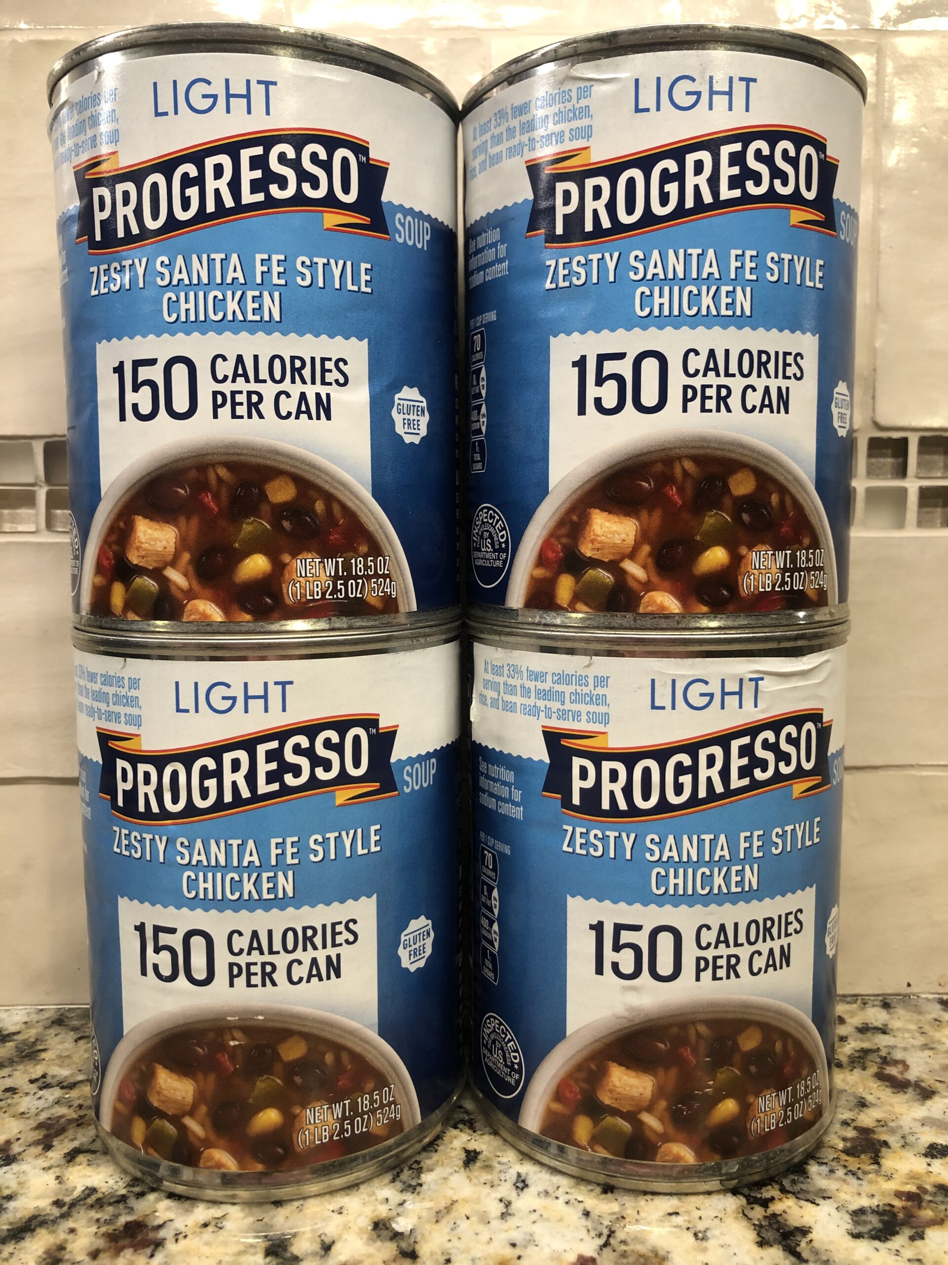 4 CANS Progresso Light Zesty Santa Fe Style Chicken Soup 18.5 oz Can