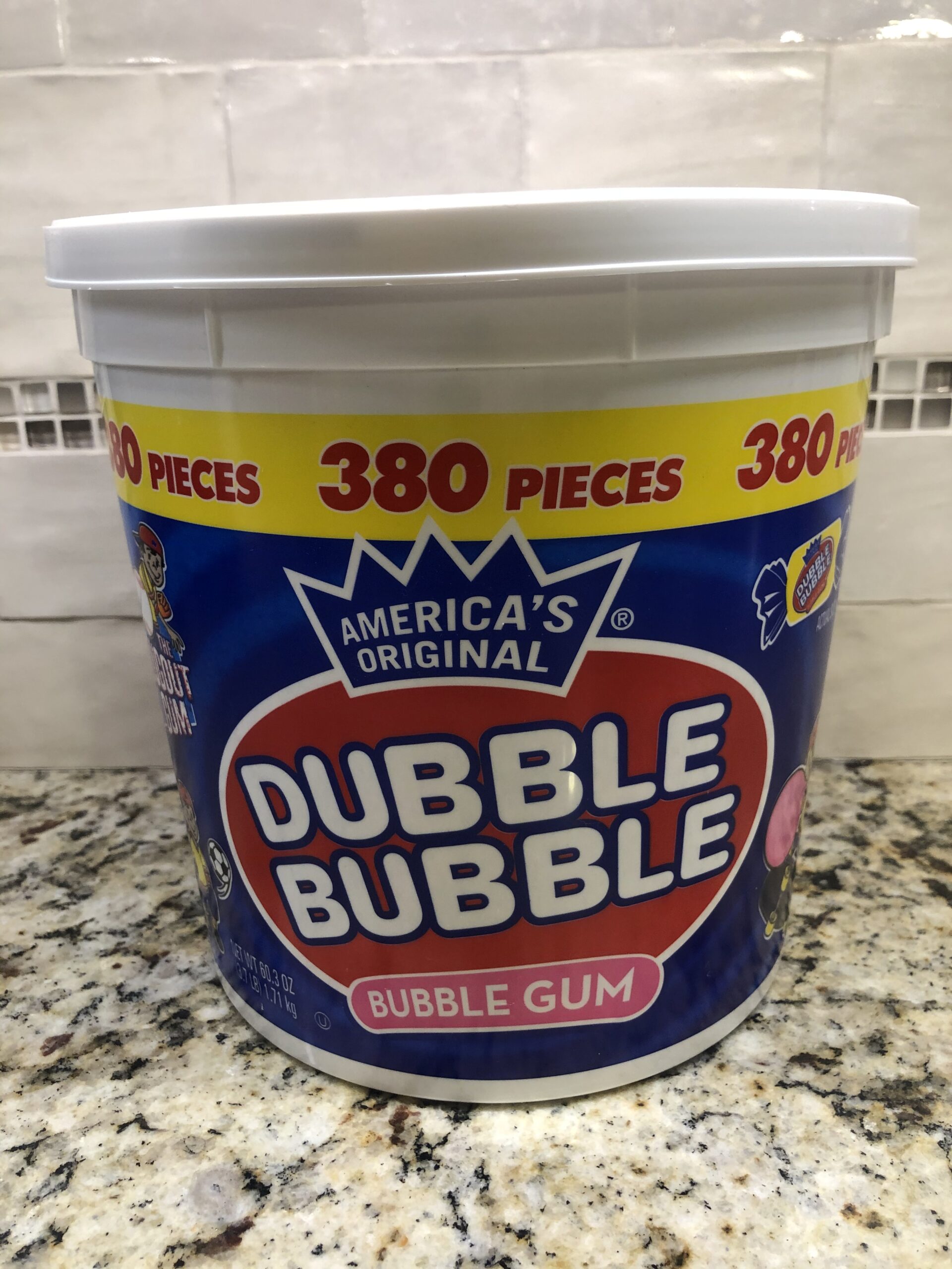 Dubble Bubble Gum, 53.9 Ounce - 340 Count Bucket