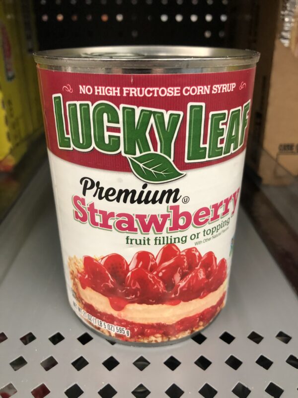 4 CANS Lucky Leaf Premium Strawberry Fruit Filling & Topping 21 Oz Can ...